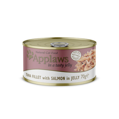 Applaws Adult Wet Cat Food Tuna Fillet & Salmon in Jelly 24x70g